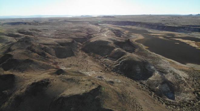 Área del hallazgo “Valle Joaquín” (Estancia Puesto El Colorado). Foto: gentileza Marcelo Luna