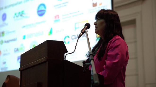 La Dra. Inés García de Salamone moderó la mesa redonda “Oportunidades de la microbiología agrícola y ambiental para la creación de empresas de base tecnológica. Impacto de las aceleradoras” del CAMAyA VI