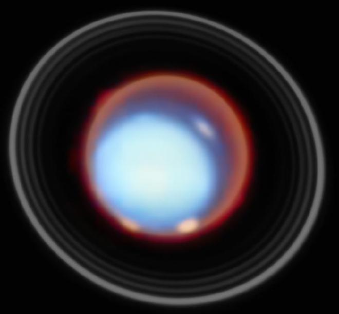 Urano captado en enero de 2025 por el Telescopio espacial James Webb. Crédito de la imagen: ESA/Webb, NASA, CSA, STScI, P. Tiranti, H. Melin, M. Zamani (ESA/Webb)